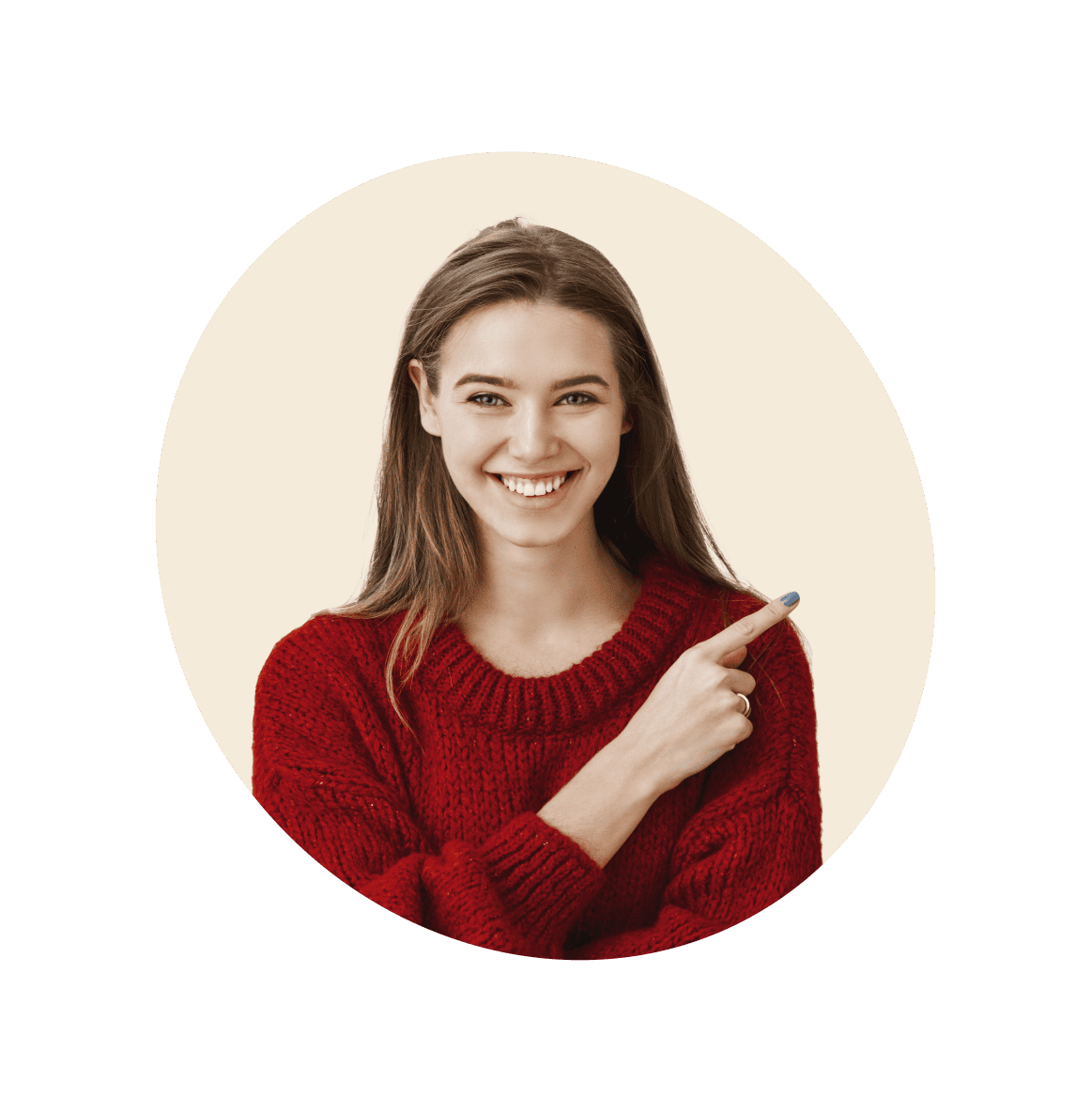 Girl smiling with nice teeth